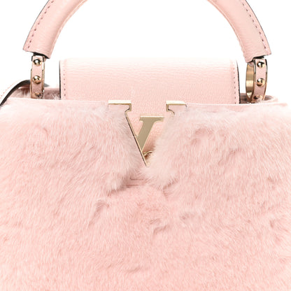 Louis Vuitton Mink Calfskin Goatskin Capucines Mini Rosewater Pink 7 of 12