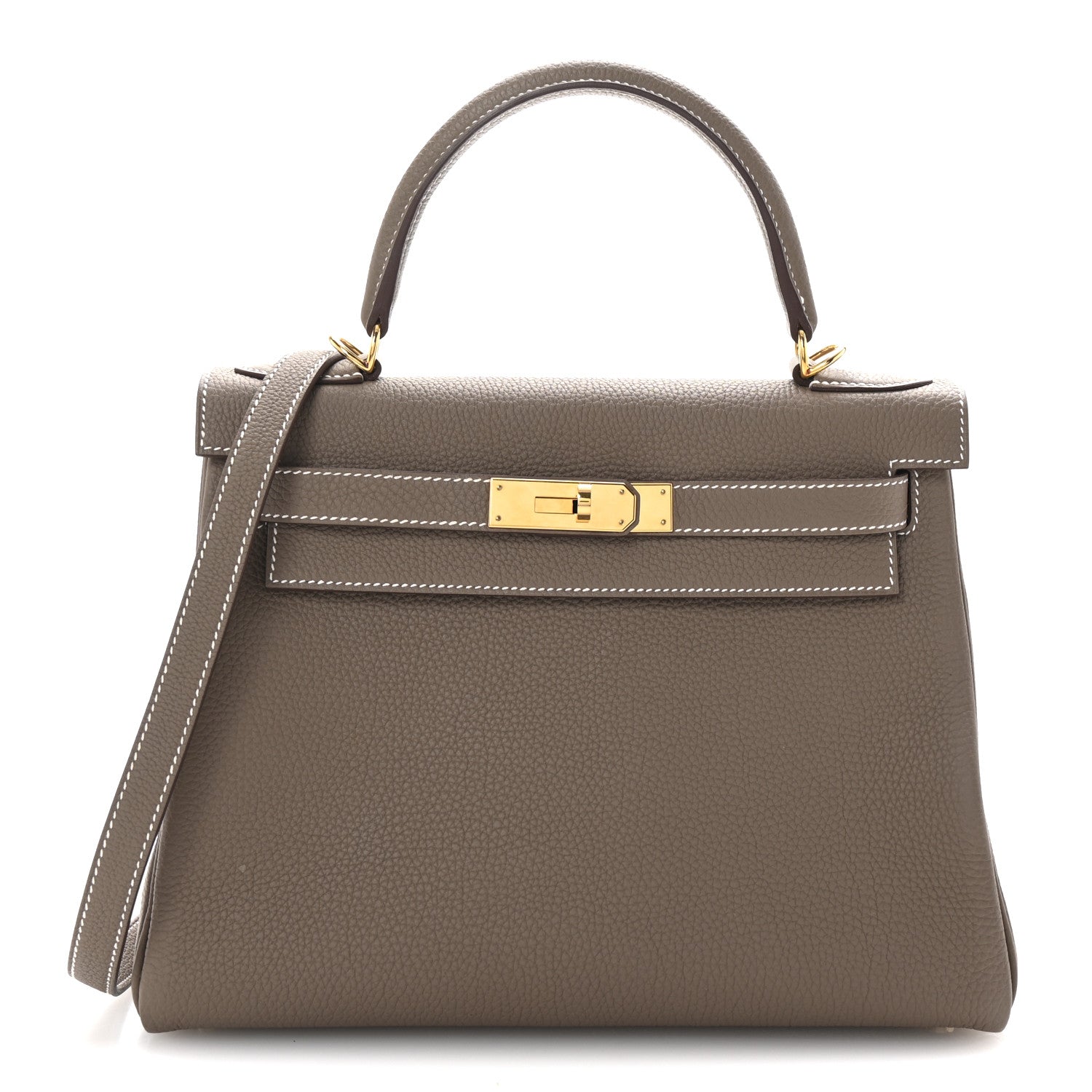 Hermes Togo Kelly Retourne 28 Etoupe 1 of 10