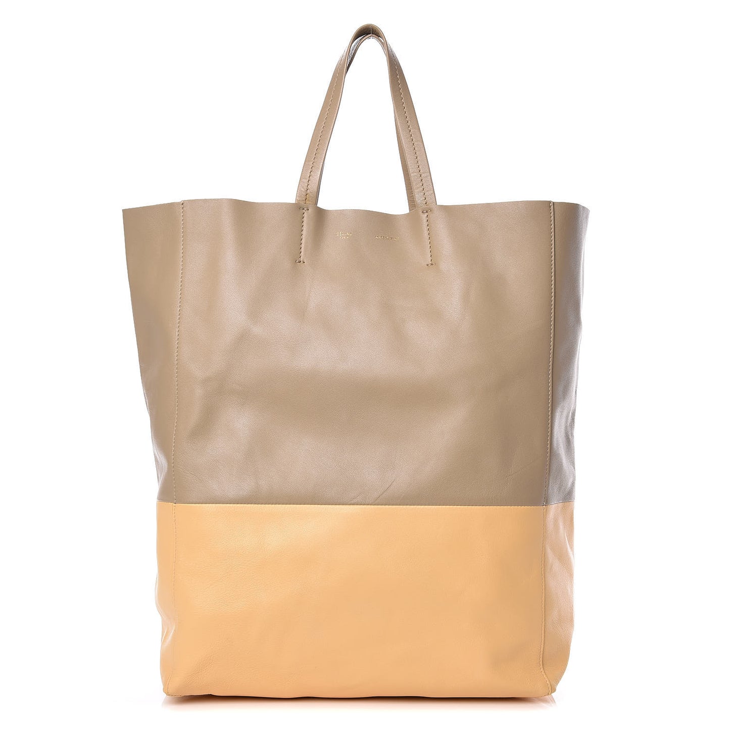 Lambskin Vertical Bi-Cabas Butter