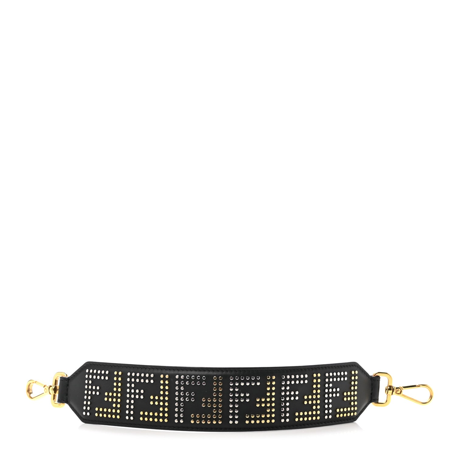 Fendi Calfskin F is Fendi FF Studded Strap Black 1 of 5