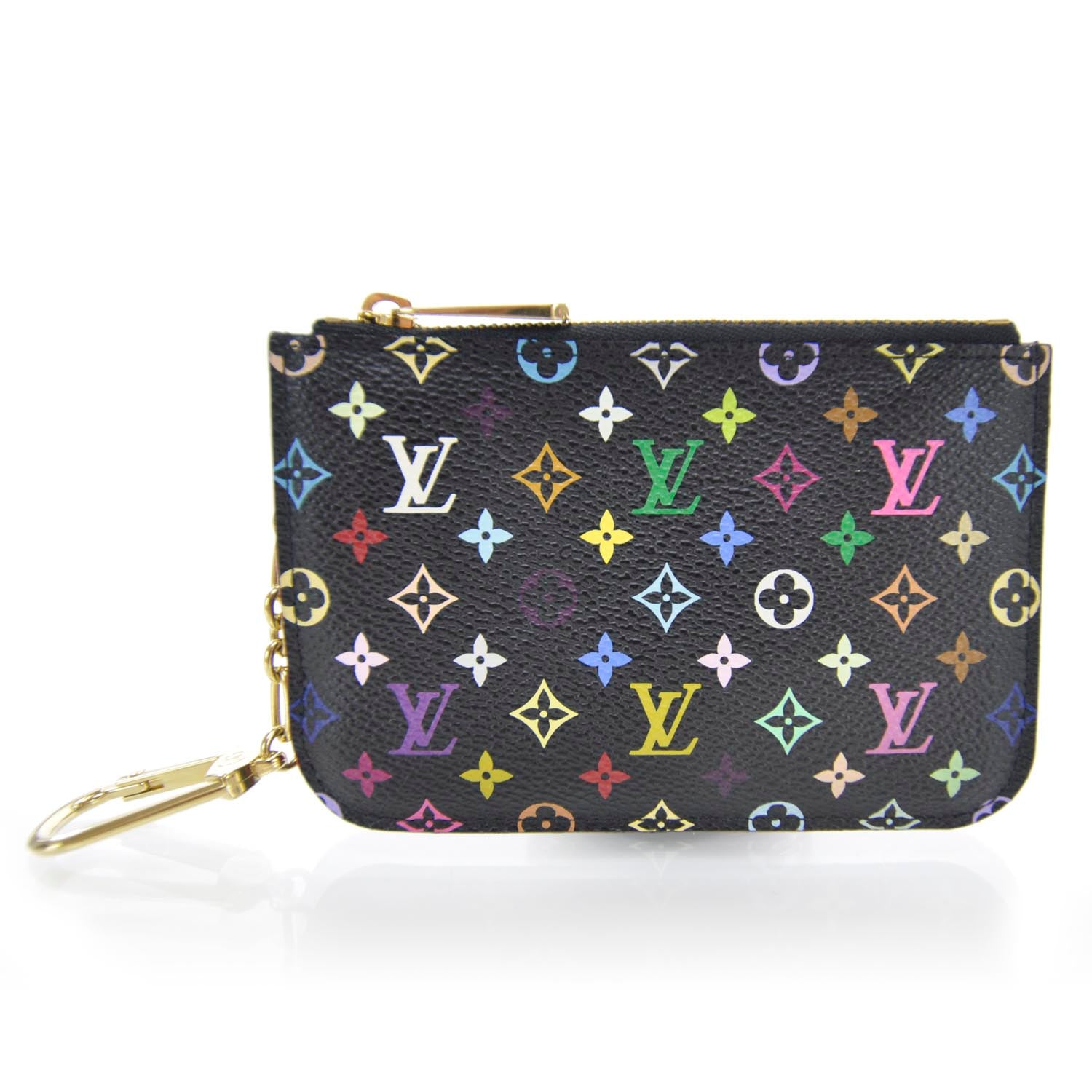 Louis Vuitton Monogram Multicolor Key Pouch Black Violet 1 of 7
