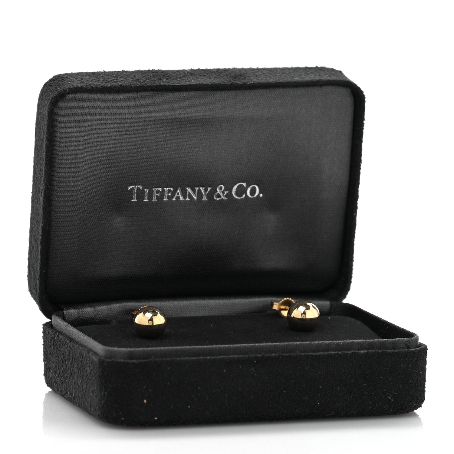 Tiffany 18K Yellow Gold 8mm Hardwear Ball Earrings 5 of 5