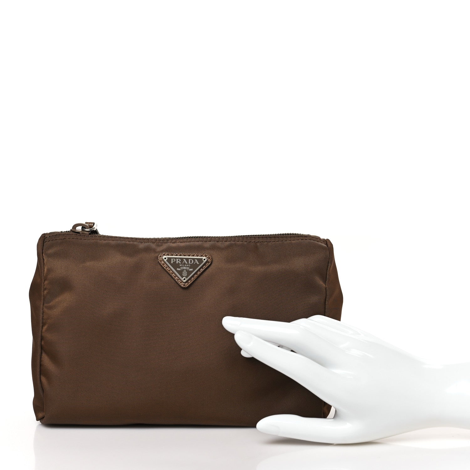 Prada Nylon Vela Cosmetic Pouch Corinto 2 of 9