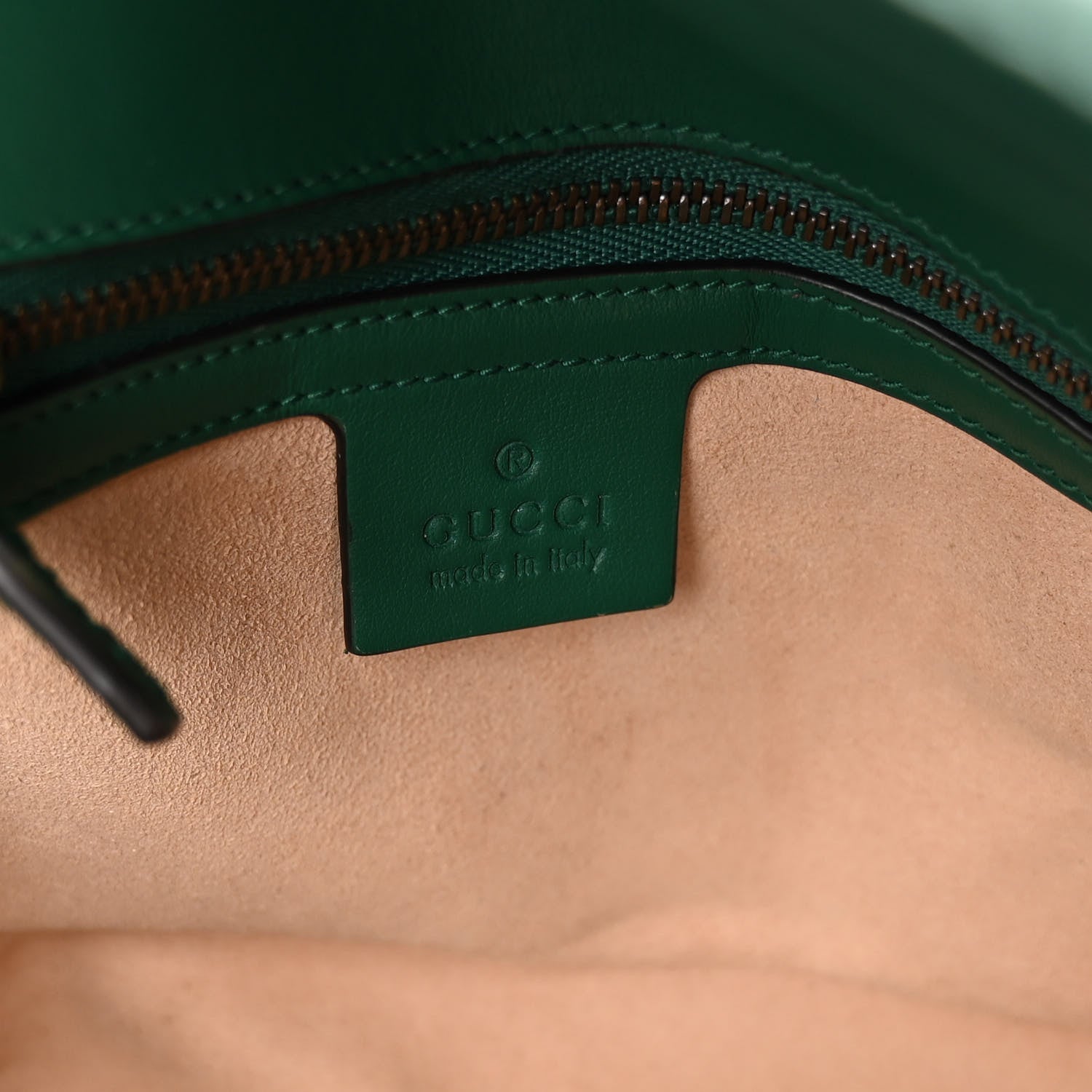 Gucci Calfskin Matelasse Small GG Marmont Shoulder Bag Emerald Green 6 of 10