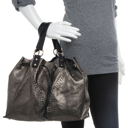 Saint Laurent Leather Reversible Double Sac Y Tote Black Bronze 2 of 25