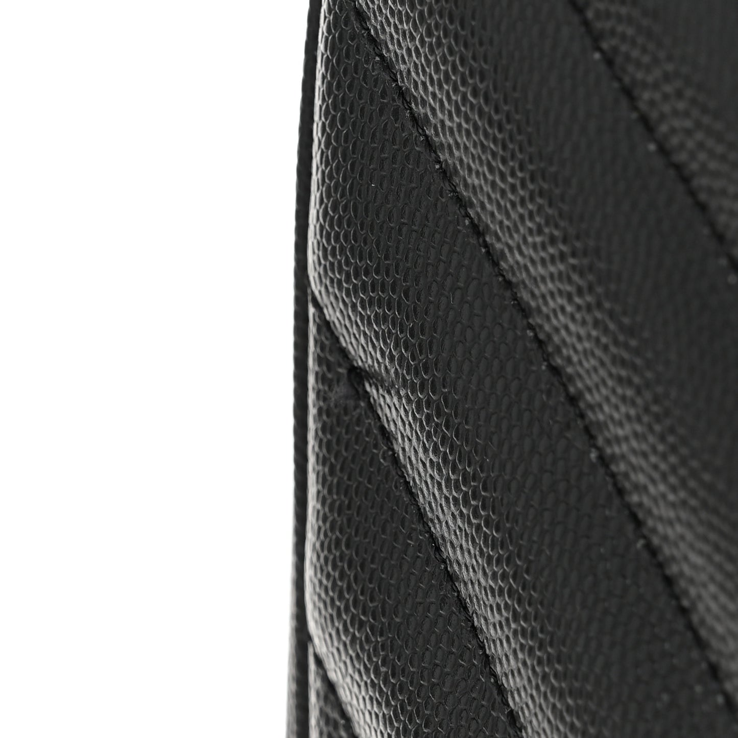Grain De Poudre Matelasse Chevron Monogram Shopping Bag Black