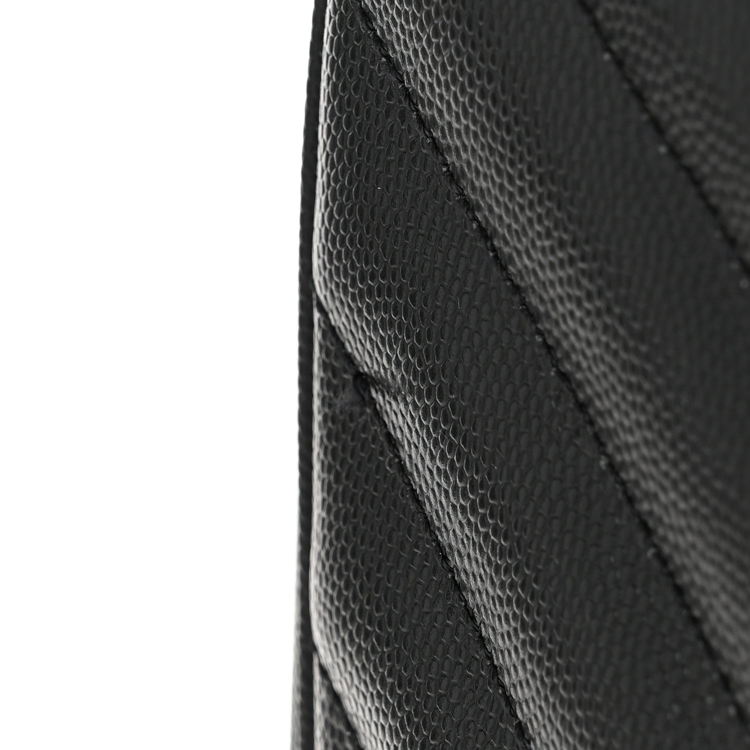 Saint Laurent Grain De Poudre Matelasse Chevron Monogram Shopping Bag Black 14 of 14