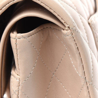 Chanel Lambskin Quilted Medium Double Flap Beige 20 of 22