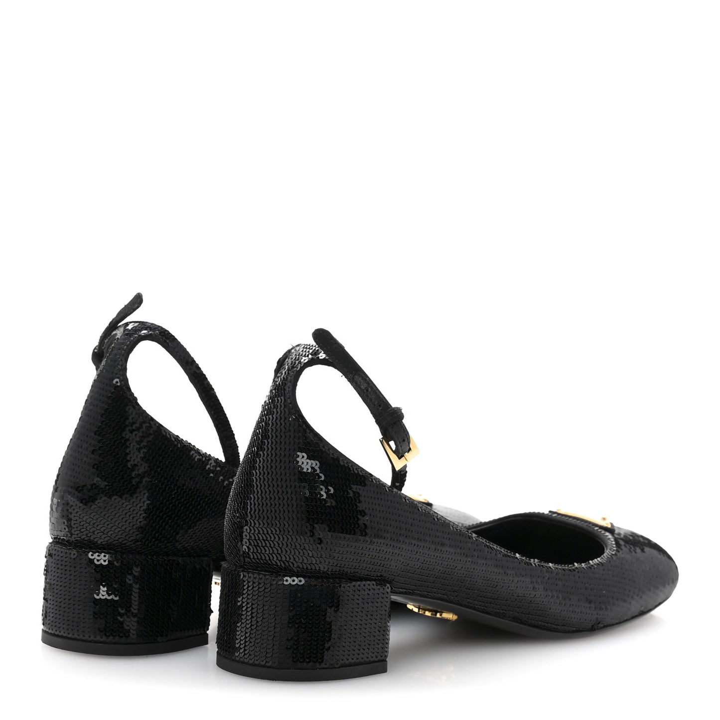 Sequin Triangle Pumps 37.5 Black