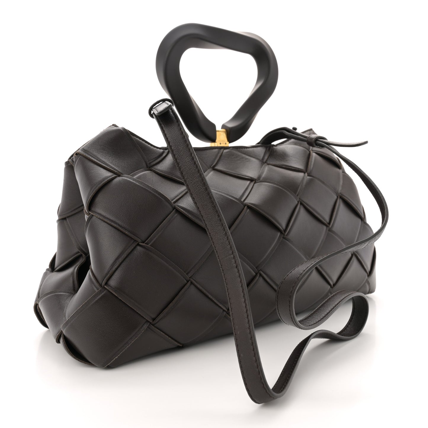 Nappa Maxi Intrecciato Grasp Top Handle Bag Fondant
