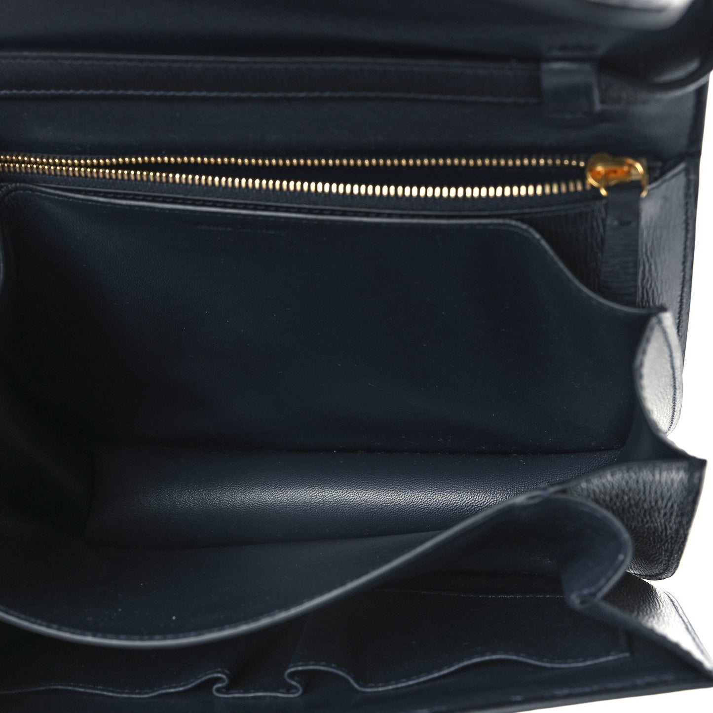 Liege Calfskin Medium Classic Box Flap Bag Dark Blue