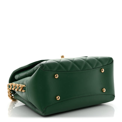 Chanel Calfskin Quilted Chain Flap Green 4 of 10