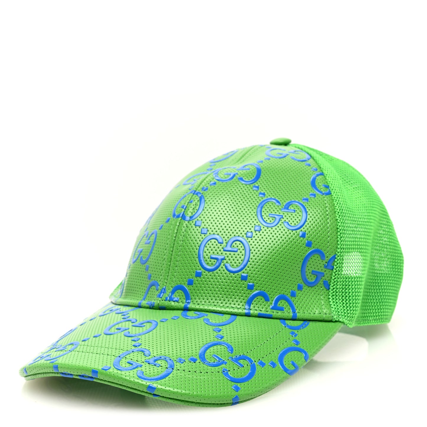 Calfskin Mesh GG Tennis Embossed Gary Baseball Hat L Green