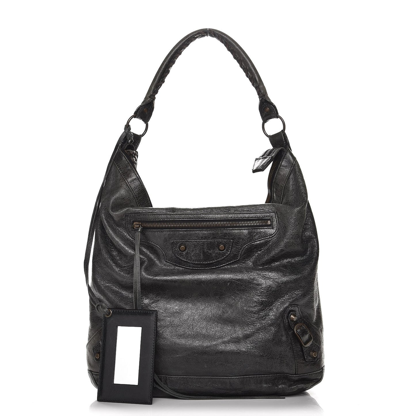 Agneau Classic Hardware Day Hobo Black