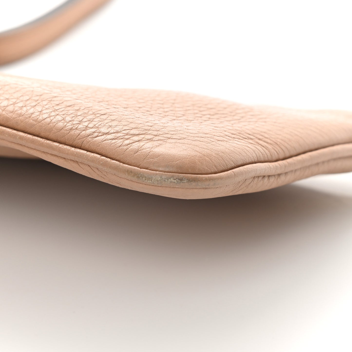 Pebbled Calfskin Soho Wristlet Camelia