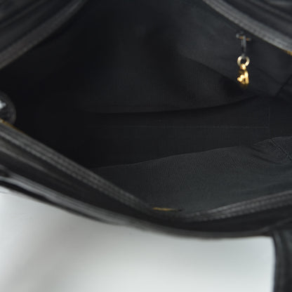 Chanel Lambskin Quilted CC Shopping Tote Black 5 of 16