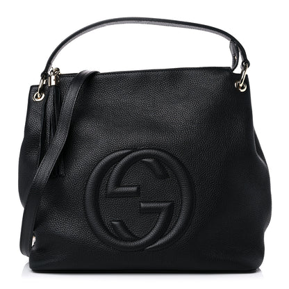 Gucci Pebbled Calfskin Large Soho Hobo Black 1 of 9