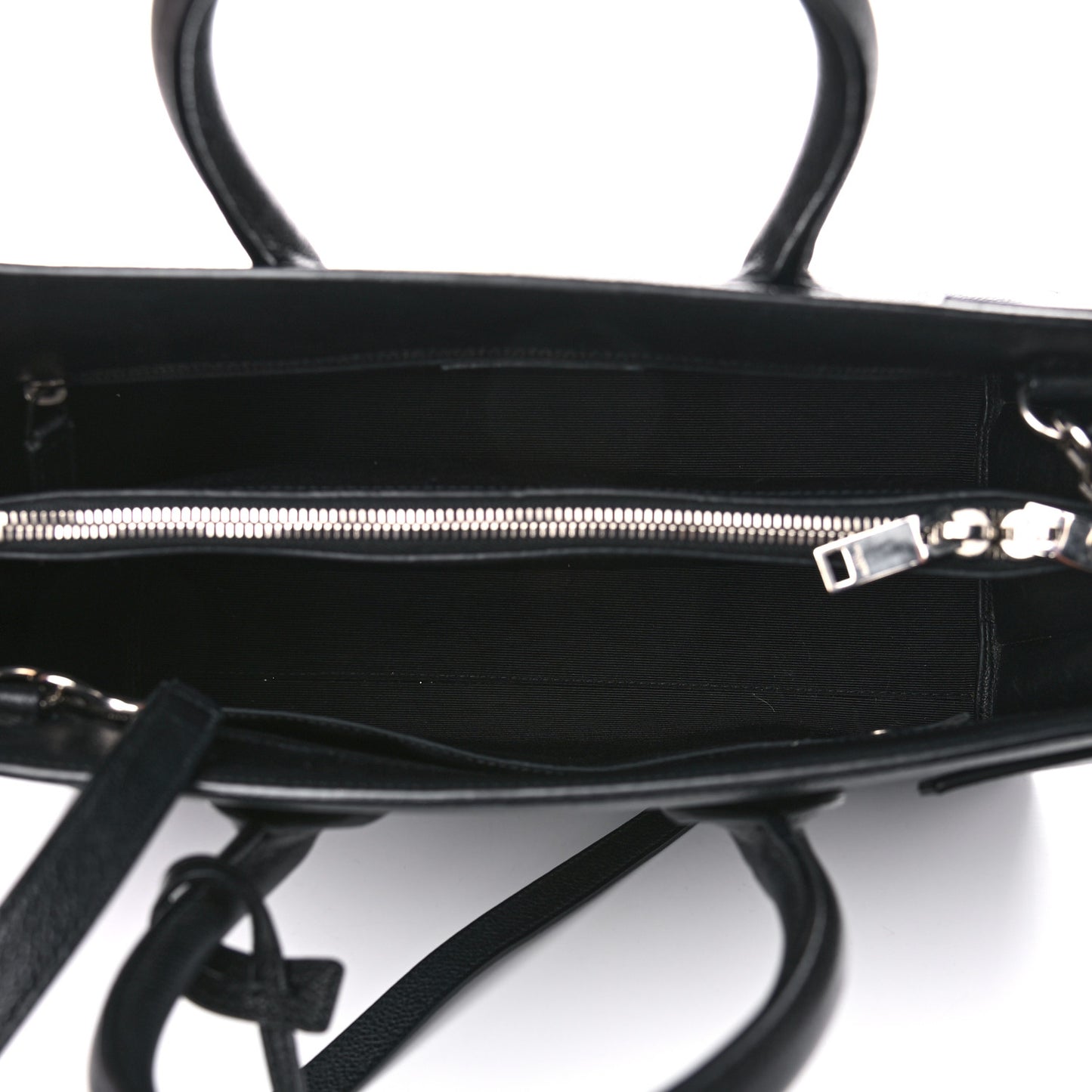 Grained Calfskin Small Sac De Jour Black