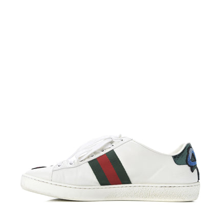 Gucci Calfskin Web Floral Embroidered Ace Sneakers 36 White 1 of 11