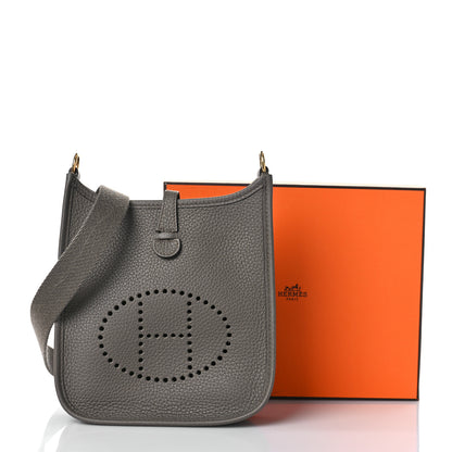 Hermes Taurillon Clemence Evelyne TPM Etain 9 of 9