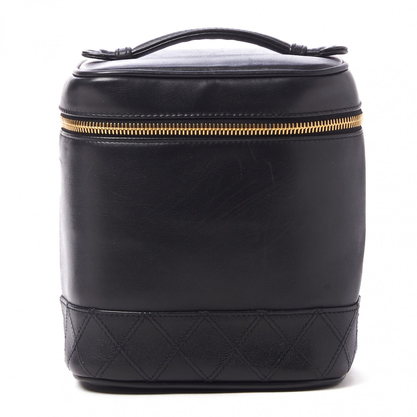 Calfskin Cosmetic Vanity Bag Black