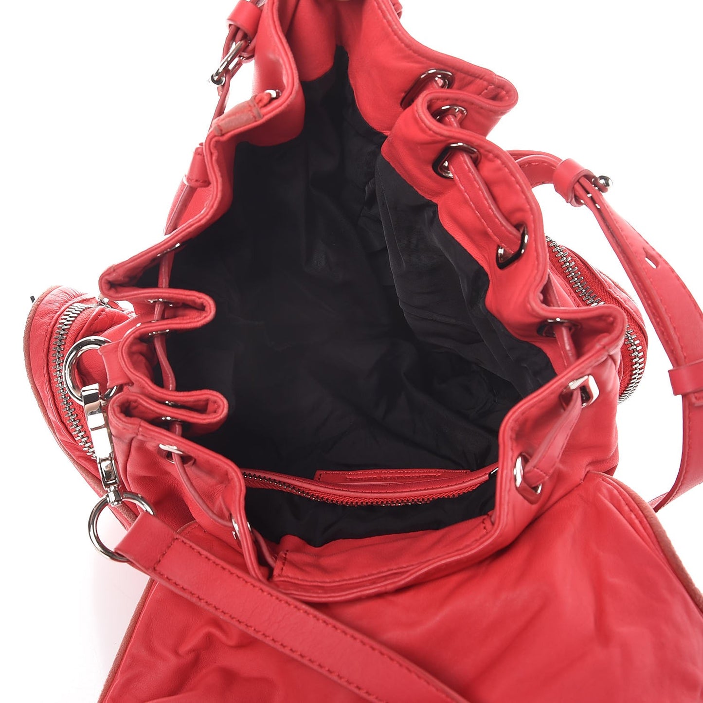 Lambskin Marti Convertible Backpack Cola Rhodium Hardware