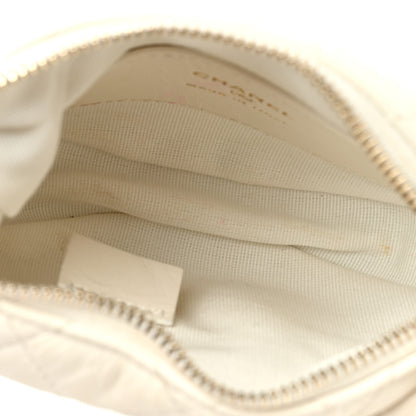Chanel Lambskin Quilted Chain Around Pouch White 6 of 13