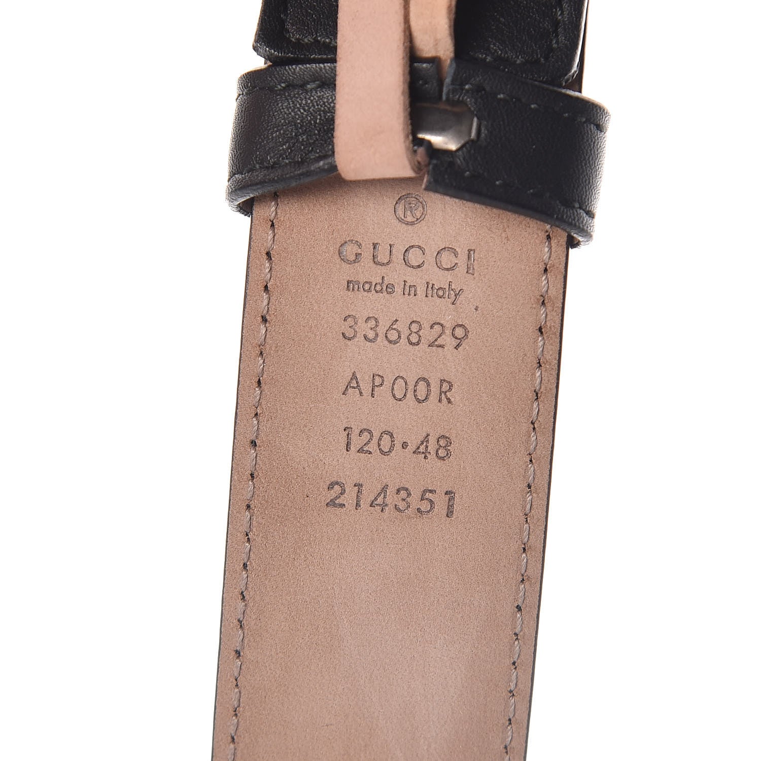 Gucci Calfskin Interlocking G Belt 120 48 Black 4 of 6