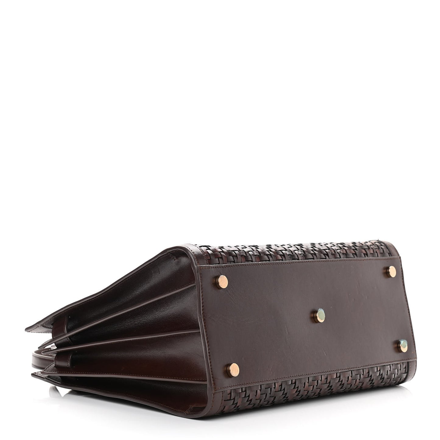 Calfskin Paglia Palm Sac De Jour Brown