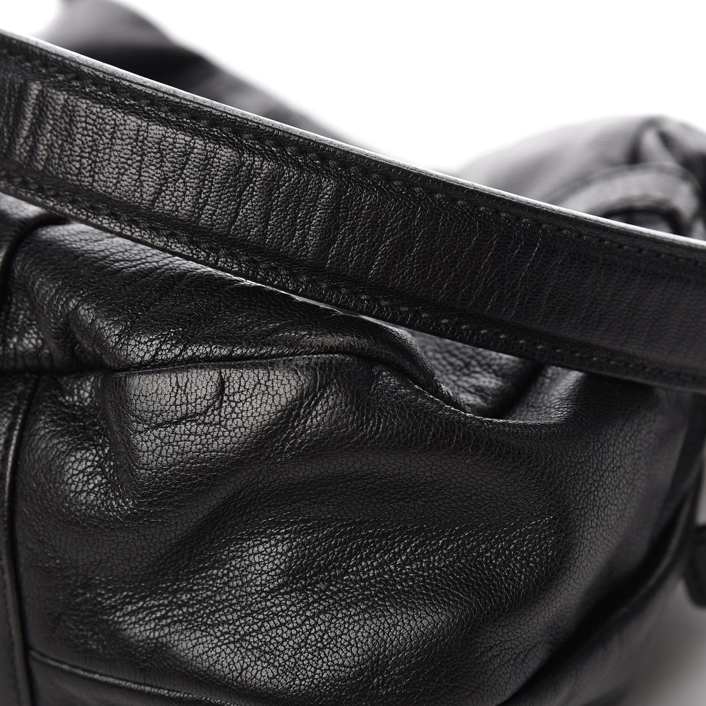 Calfskin Saharienne Shoulder Bag Black