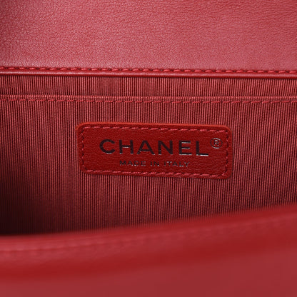 Chanel Calfskin Quilted Medium Boy Flap Red 6 of 8