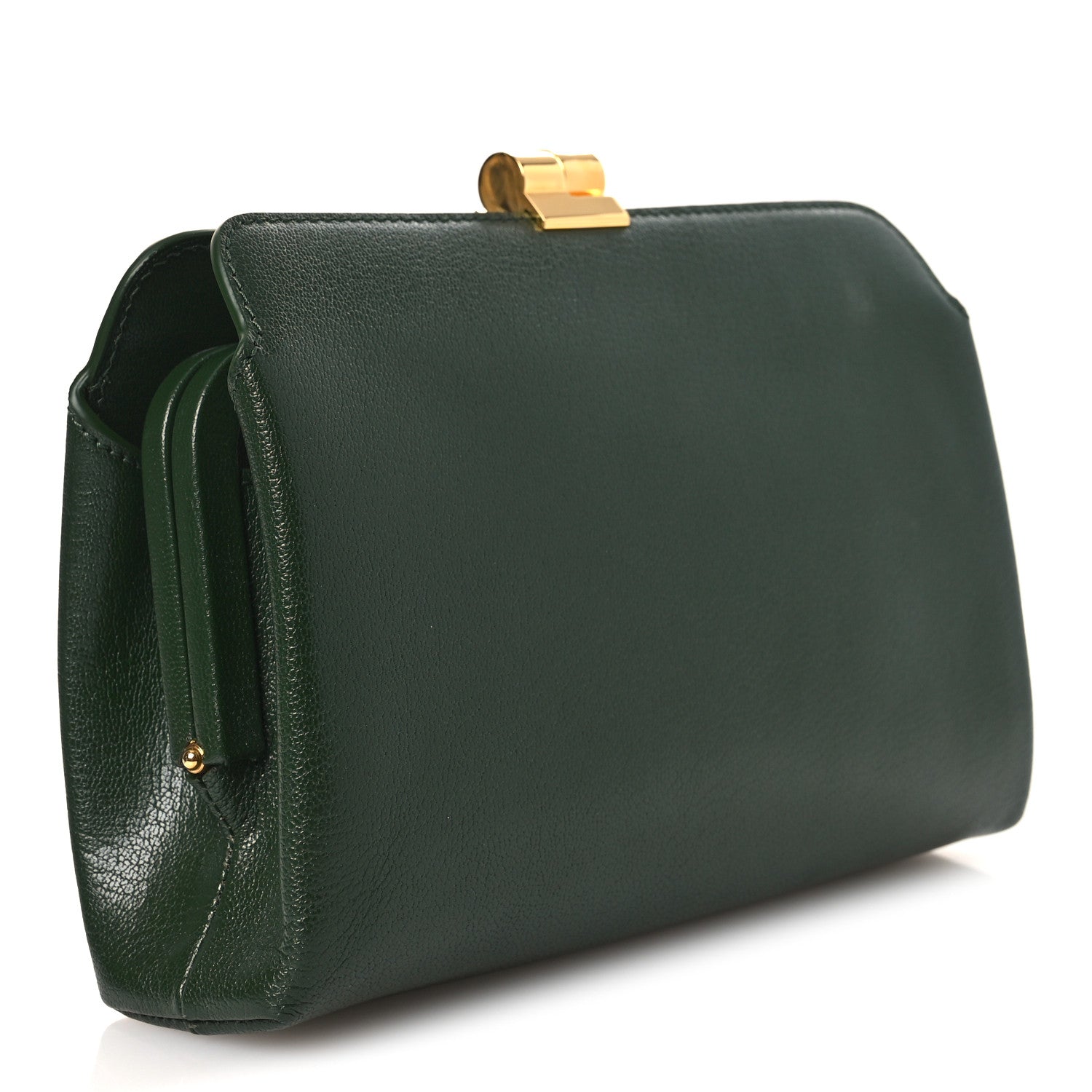 The Row Goatskin Amazon Clutch Seaweed Green 3 of 11