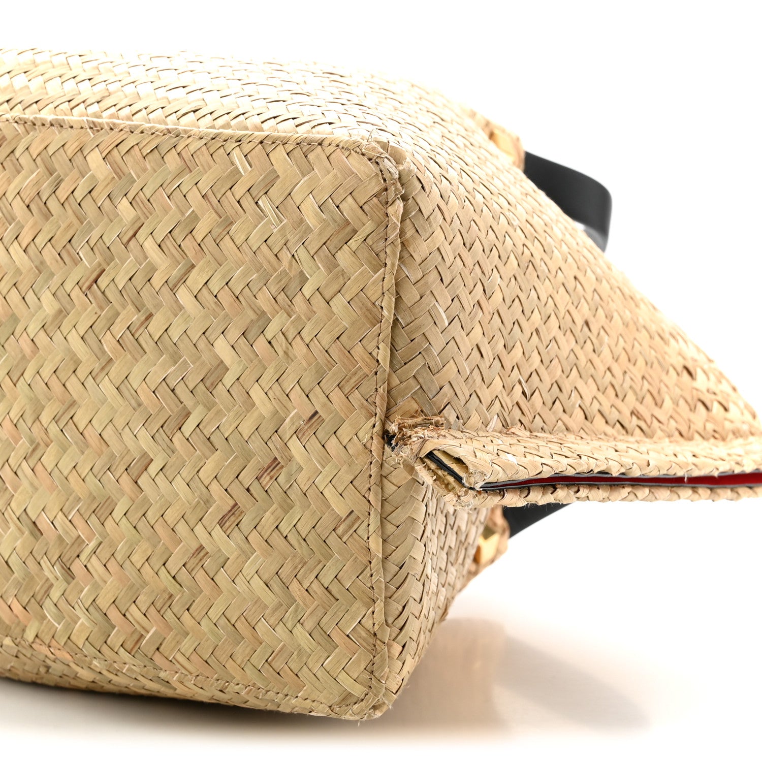 Valentino Garavani Raffia Medium Vlogo Escape Shopper Natural Black Rouge Natural Black Rouge 10 of 10