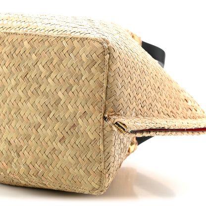Valentino Garavani Raffia Medium Vlogo Escape Shopper Natural Black Rouge Natural Black Rouge 10 of 10