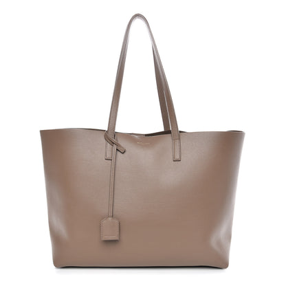 Saint Laurent Calfskin Large Shopping Tote Taupe 1 of 8