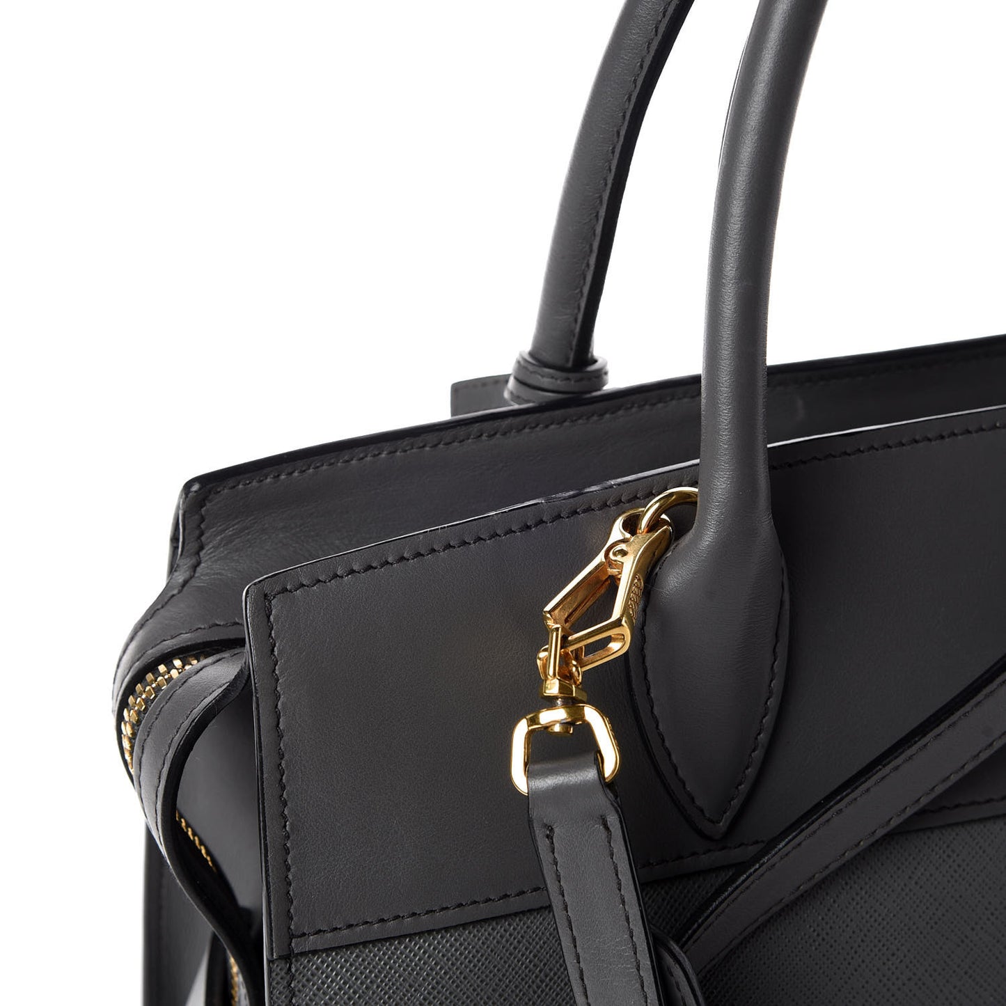 Saffiano City Calfskin Medium Esplanade Tote Mercurio