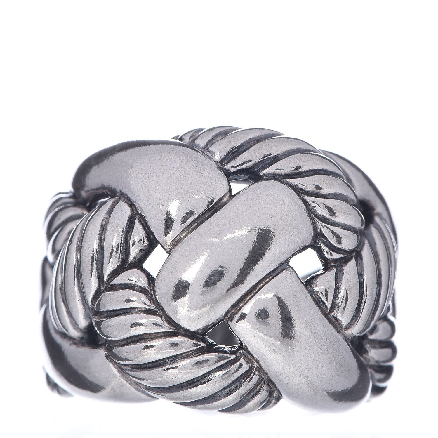 David Yurman Sterling Silver Woven Cable Ring 54 7 1 of 5