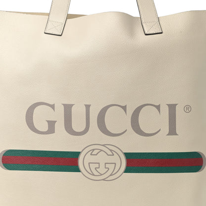 Gucci Calfskin Mens Logo Tote White 8 of 10