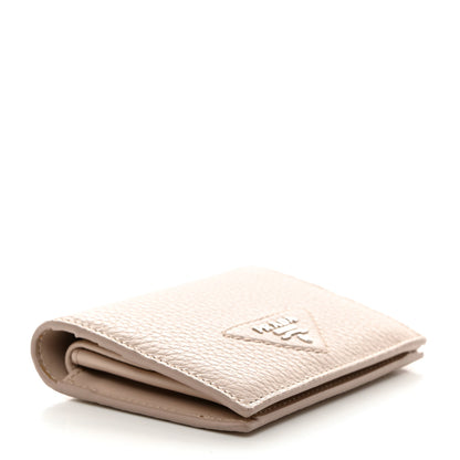 Prada Vitello Daino Small Bi-Fold Wallet Ninfea 4 of 8