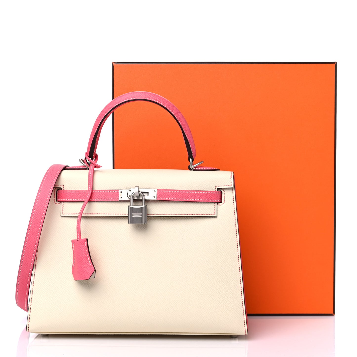 Epsom Bi-Color Horseshoe Kelly Sellier 25 Nata Rose Azalee