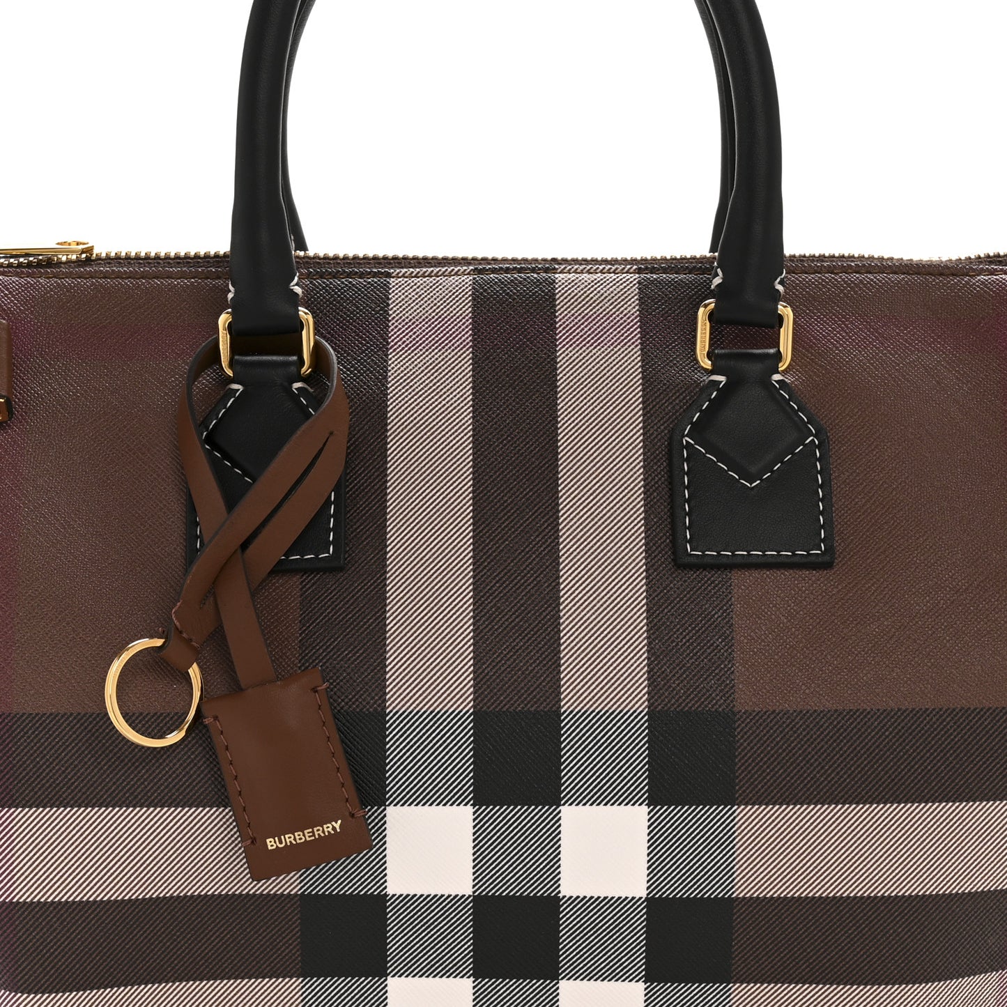 E-canvas Check Bowling Bag Dark Birch Brown