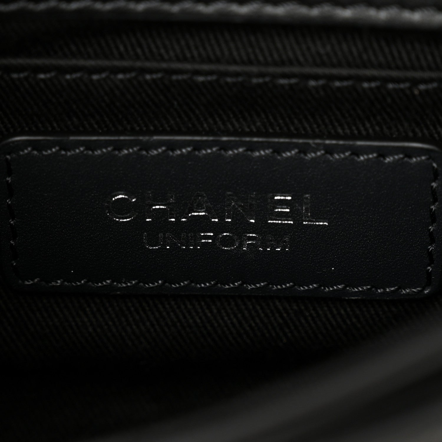 Chanel Calfskin Quilted CC Uniform Flap Belt Bag Black 6 of 11