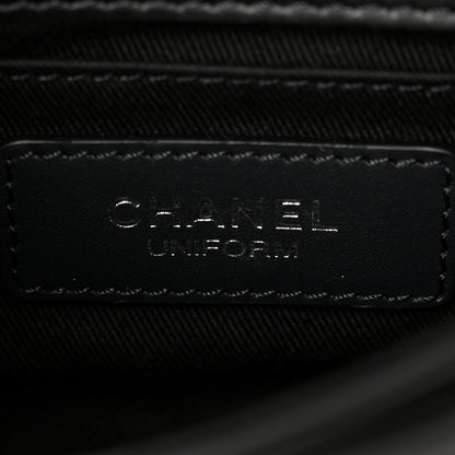 Chanel Calfskin Quilted CC Uniform Flap Belt Bag Black 6 of 11