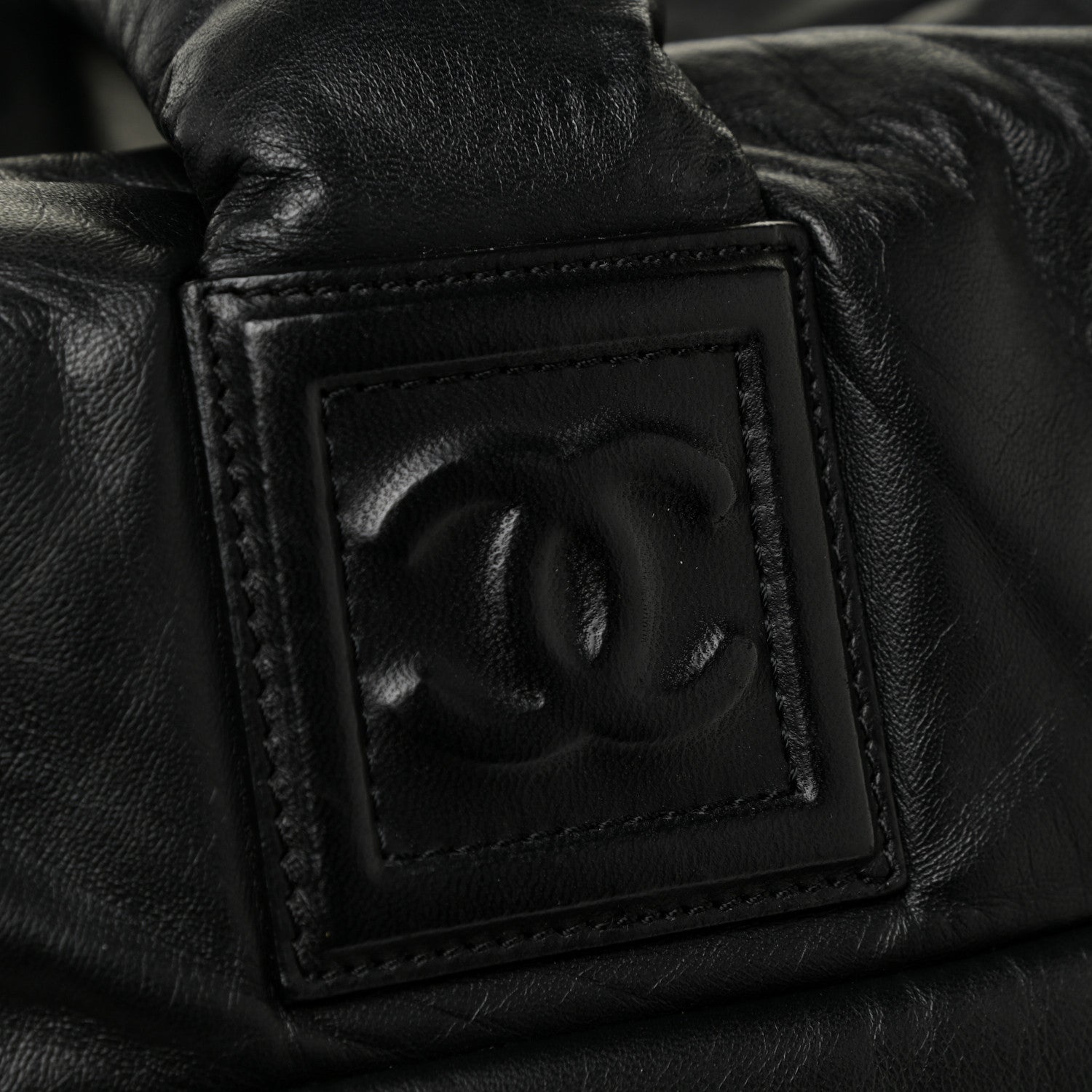 Chanel Lambskin Quilted Medium Coco Cocoon Reversible Tote Black 18 of 19