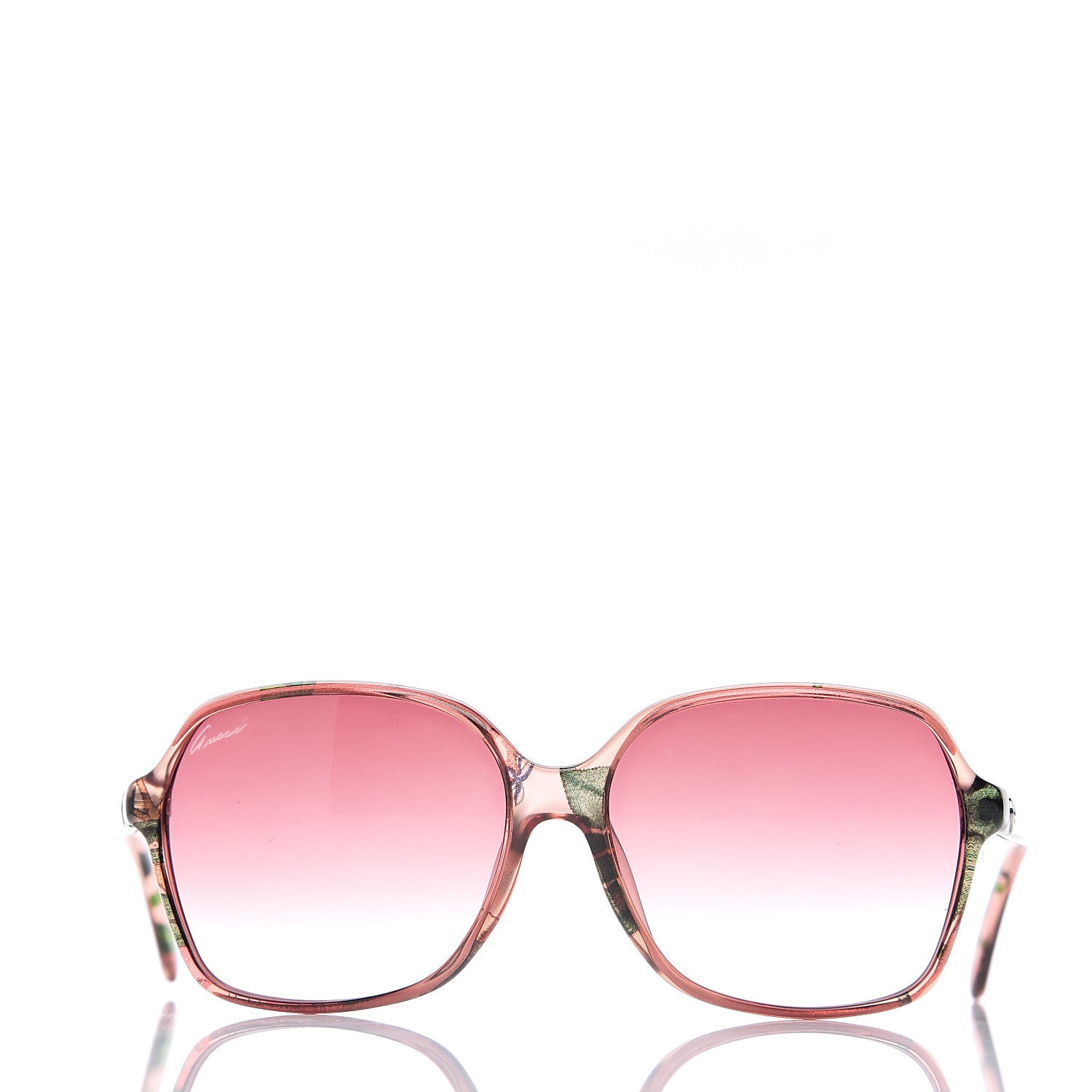 Gucci Round Floral Print Sunglasses GG3636 Pink 2 of 8