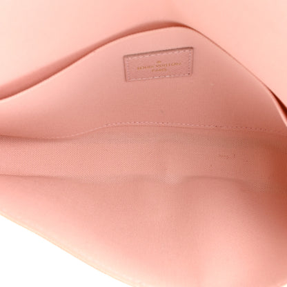 Louis Vuitton Damier Azur Pochette Felicie Chain Wallet Rose Ballerine 6 of 14