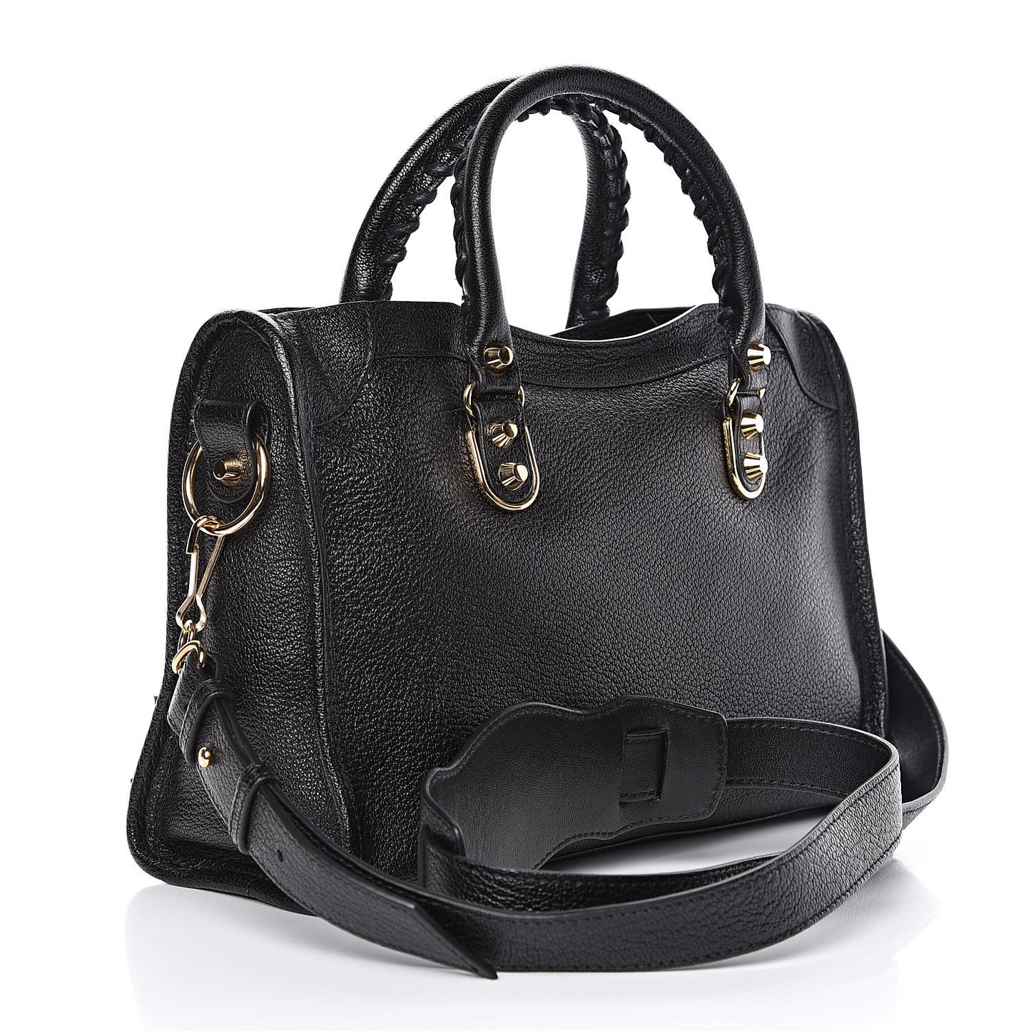 Chevre Gold Metallic Edge Hardware S City Black