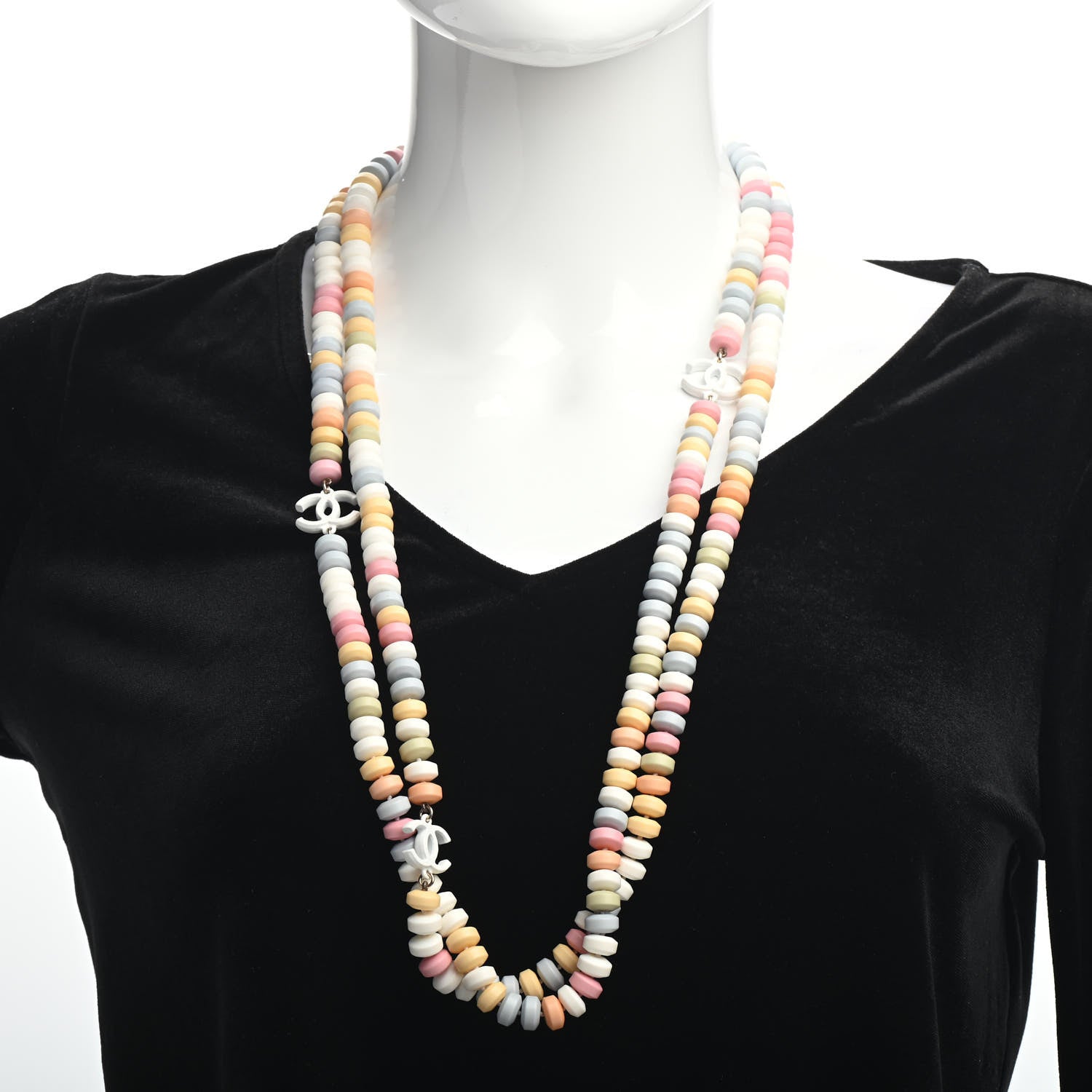 Chanel Candy CC Double Strand Necklace Multicolor 2 of 4