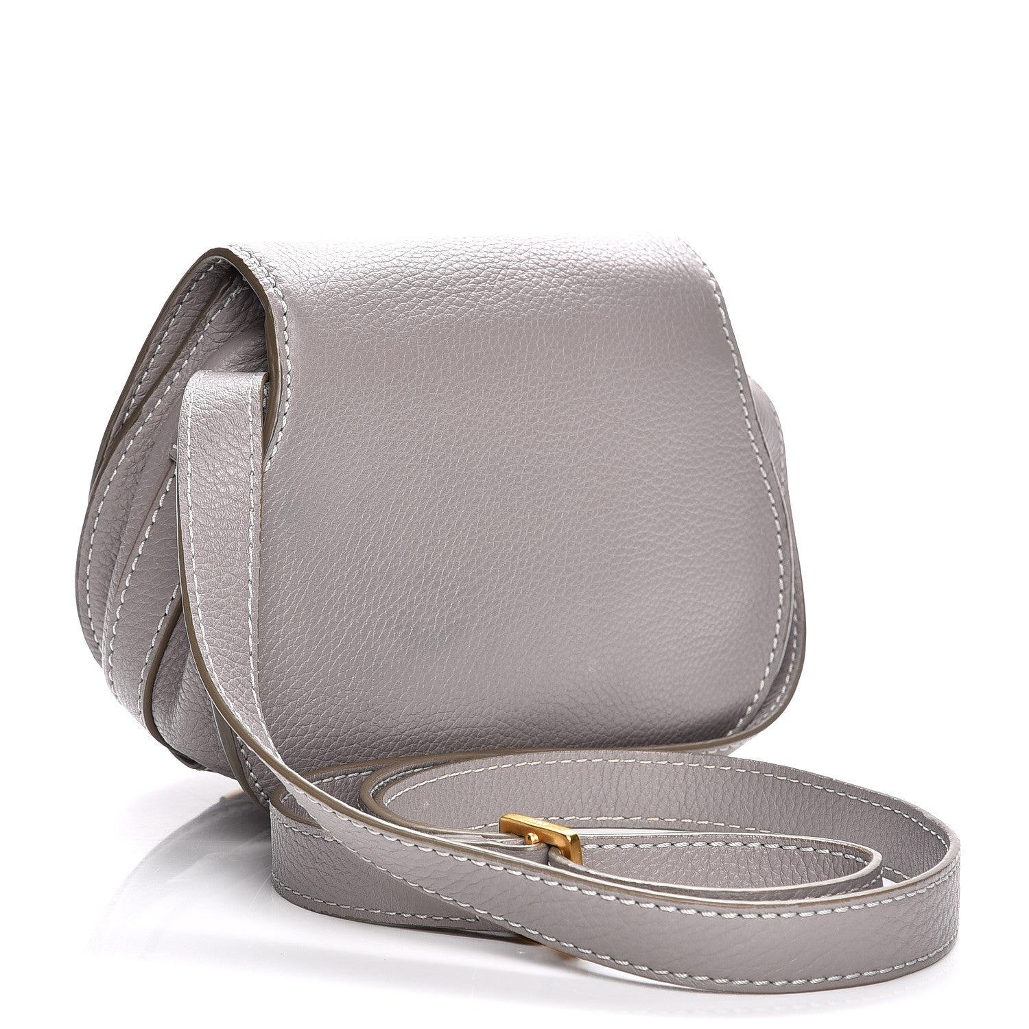 Chloe Calfskin Mini Marcie Round Crossbody Bag Cashmere Grey 3 of 7