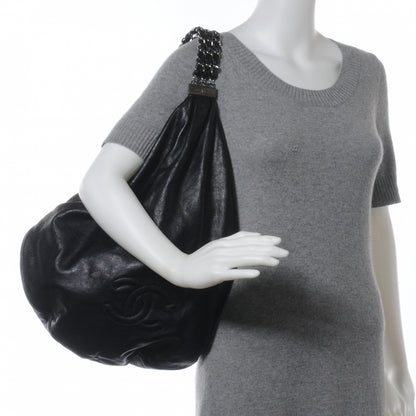 Chanel Lambskin Large Rock and Chain Hobo Black 2 of 9